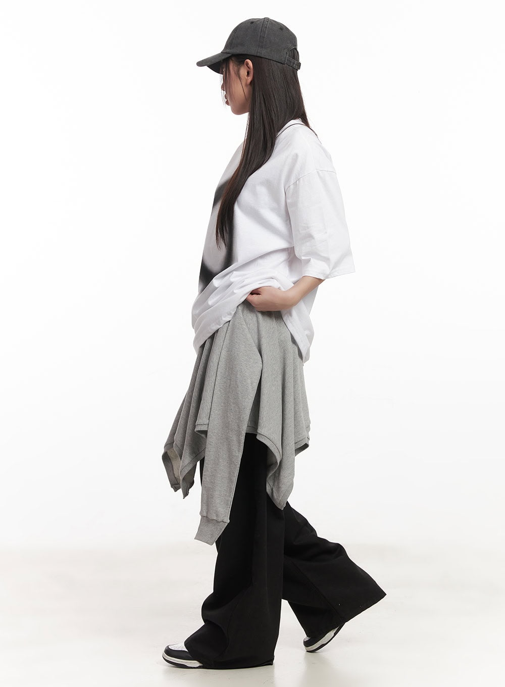 Tied Layering Handkerchief Midi Skirt CA521