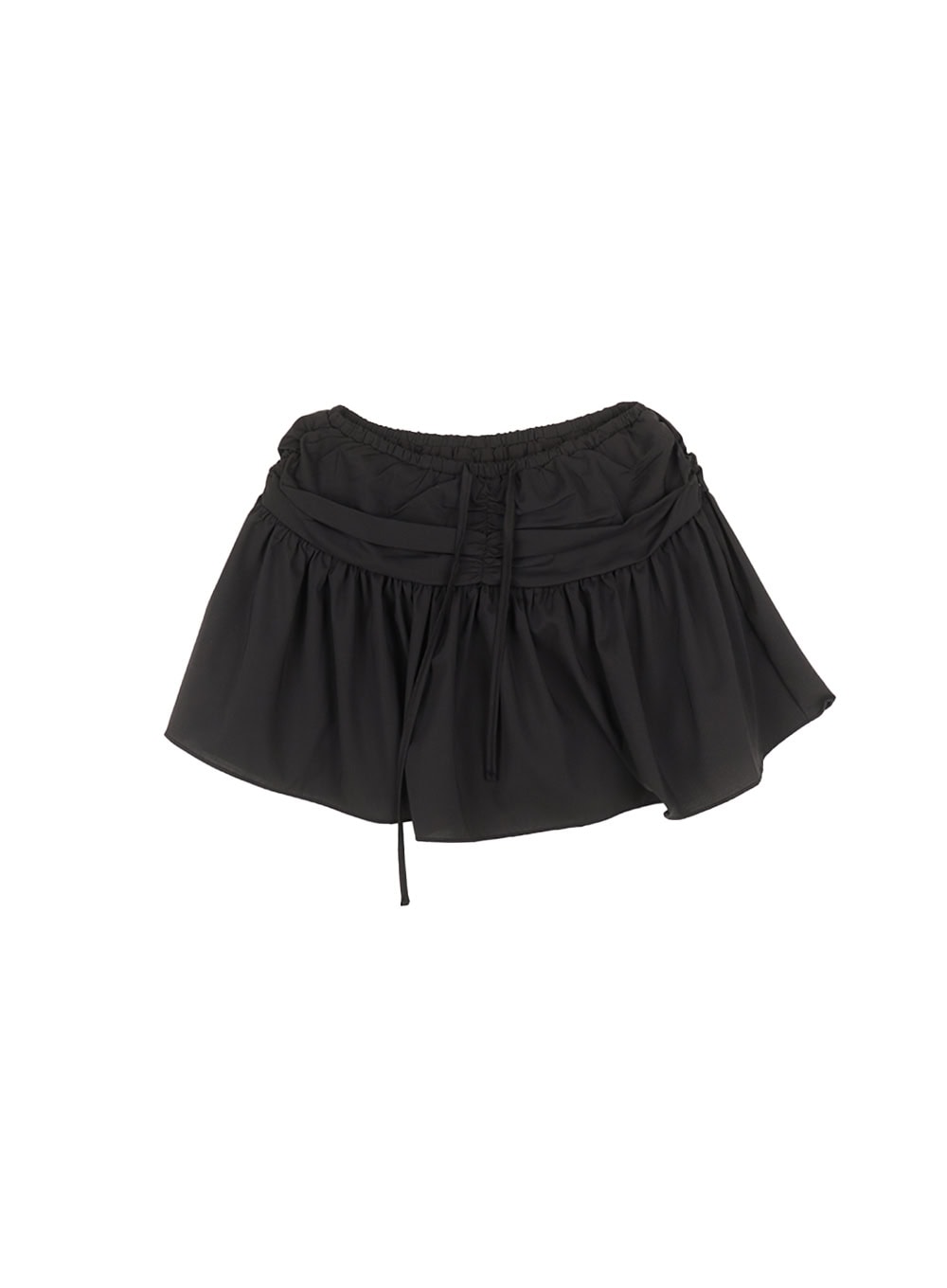 Pleated Mini Skort with Ribbon Shirring CA523